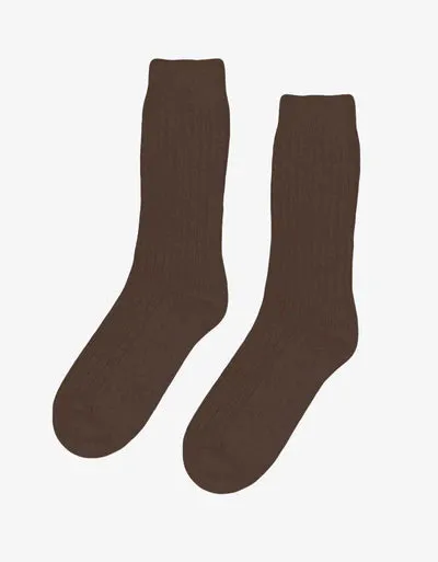 Colorful Standard Merino Wool Blend Sock Coffee Brown