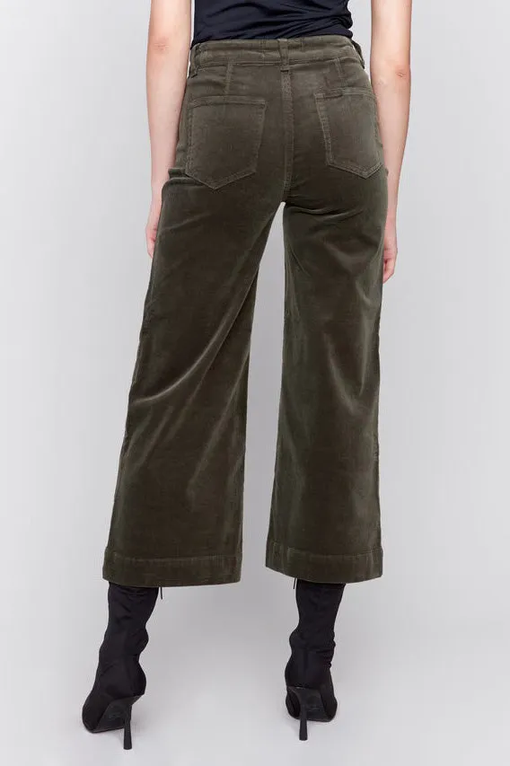 Corduroy Crop Patch Pocket Pants