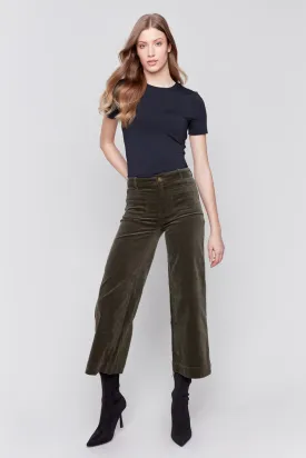 Corduroy Crop Patch Pocket Pants