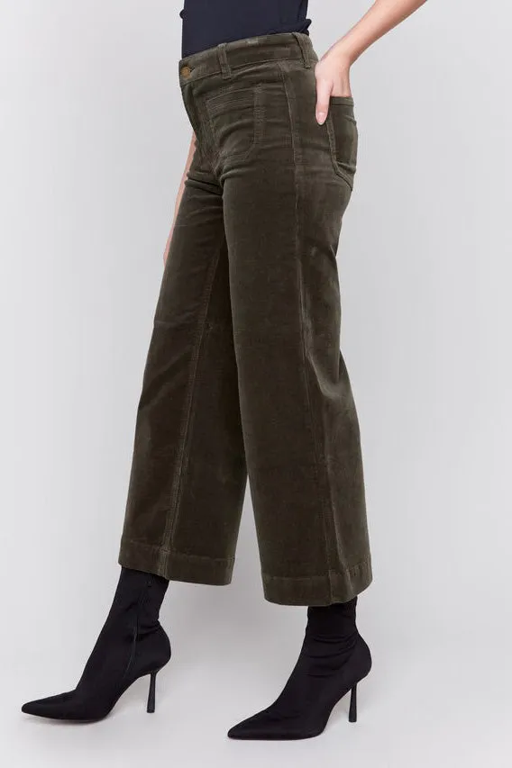 Corduroy Crop Patch Pocket Pants