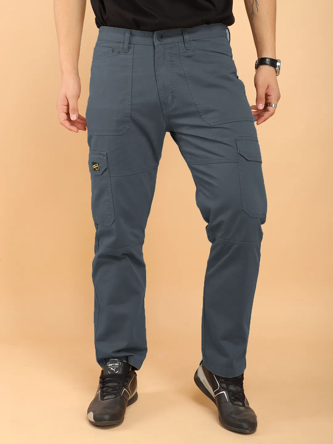 Dark Ash Grey Jacobs Carpenter Pocket Design Cargo