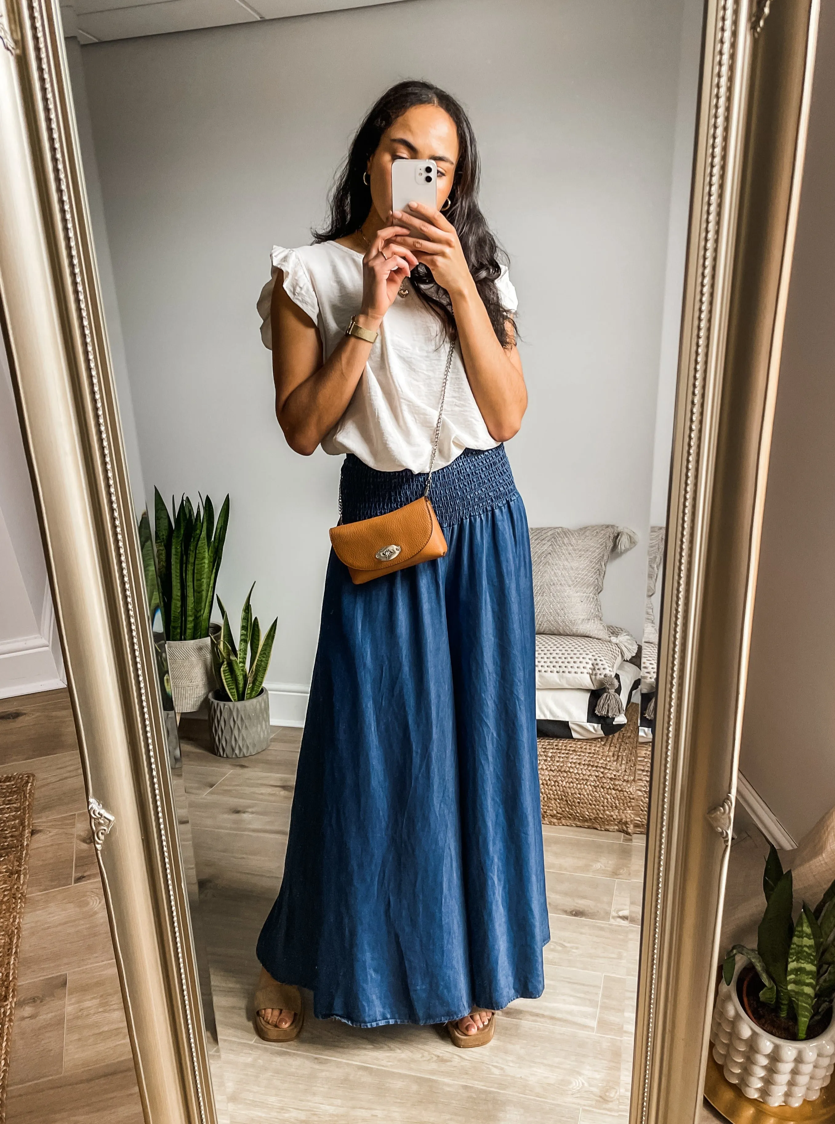 Denim Palazzo Pants