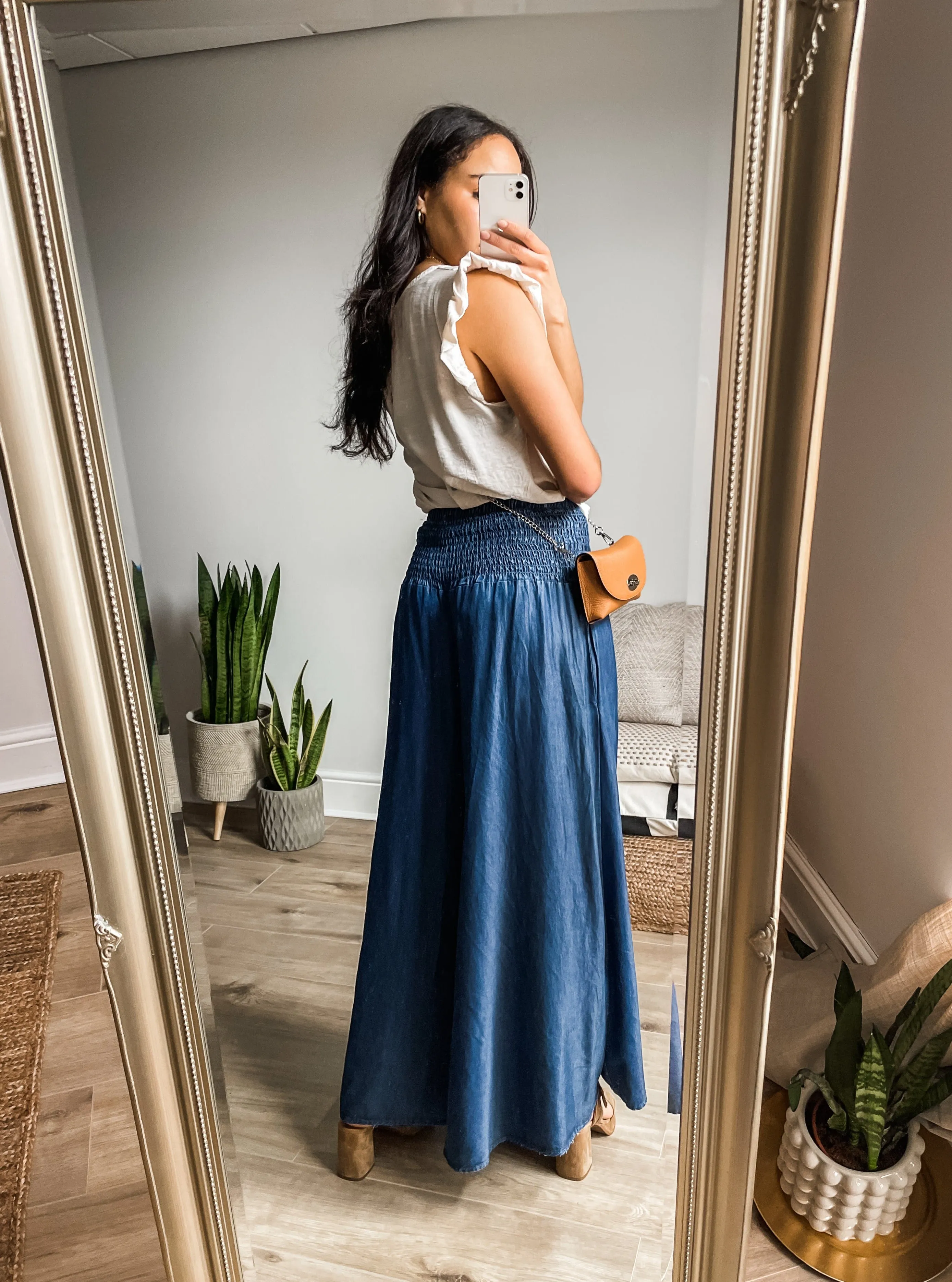 Denim Palazzo Pants