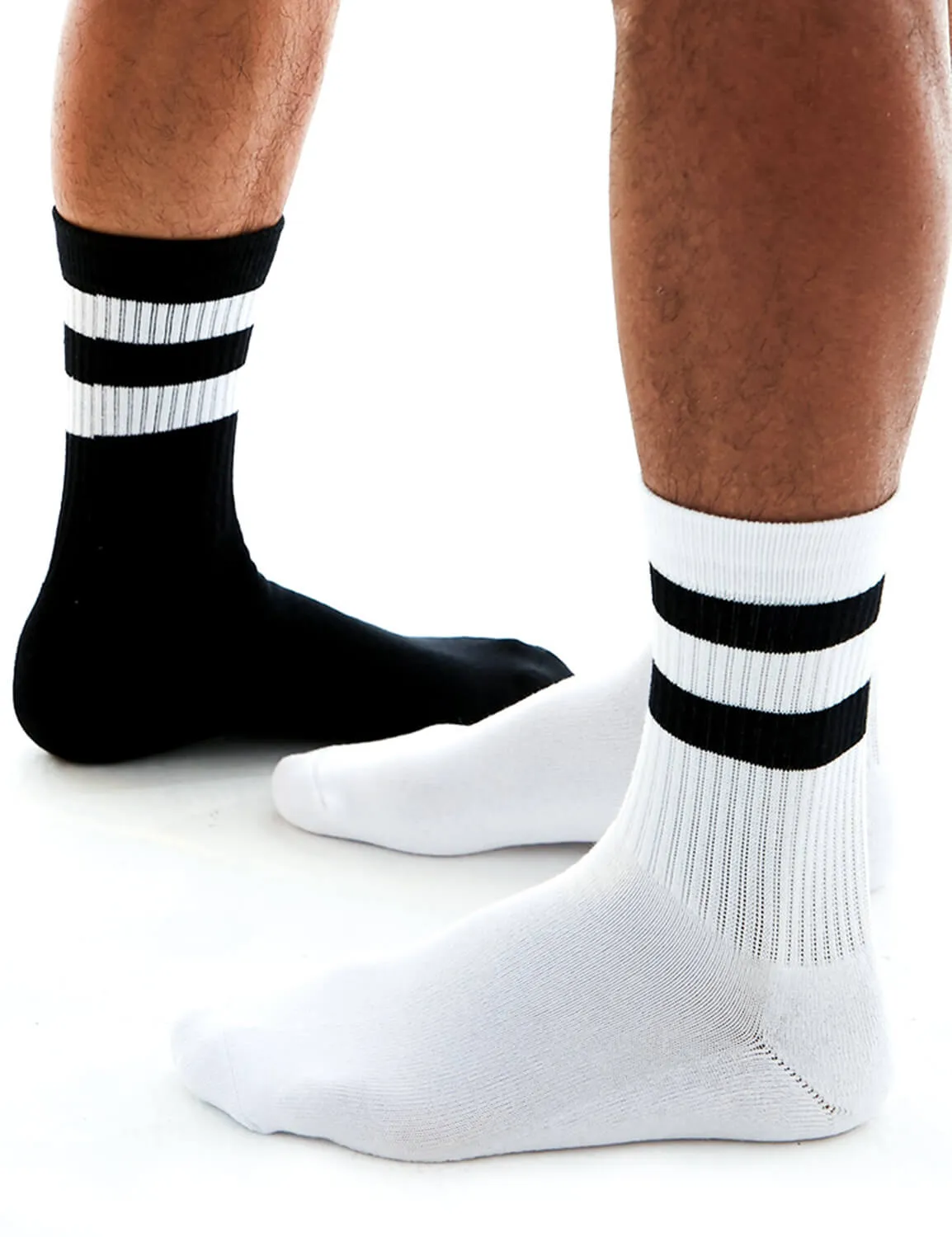 Double Stripe Crew Socks SINGLE-PACK