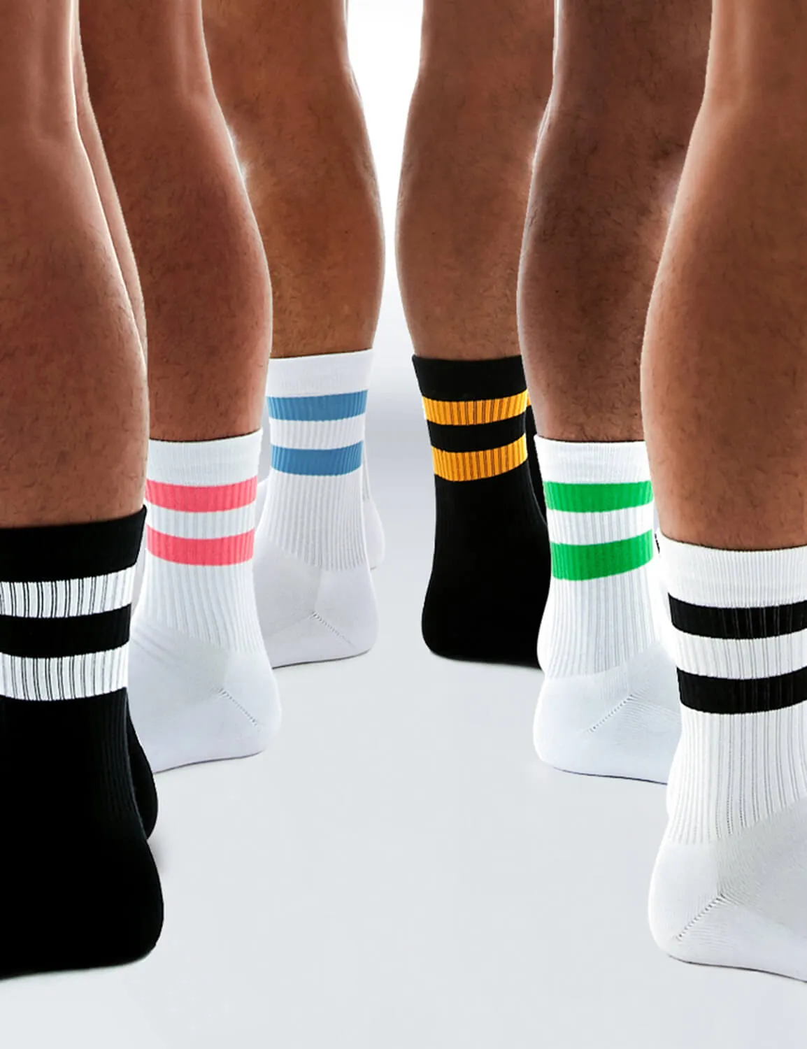 Double Stripe Crew Socks SINGLE-PACK