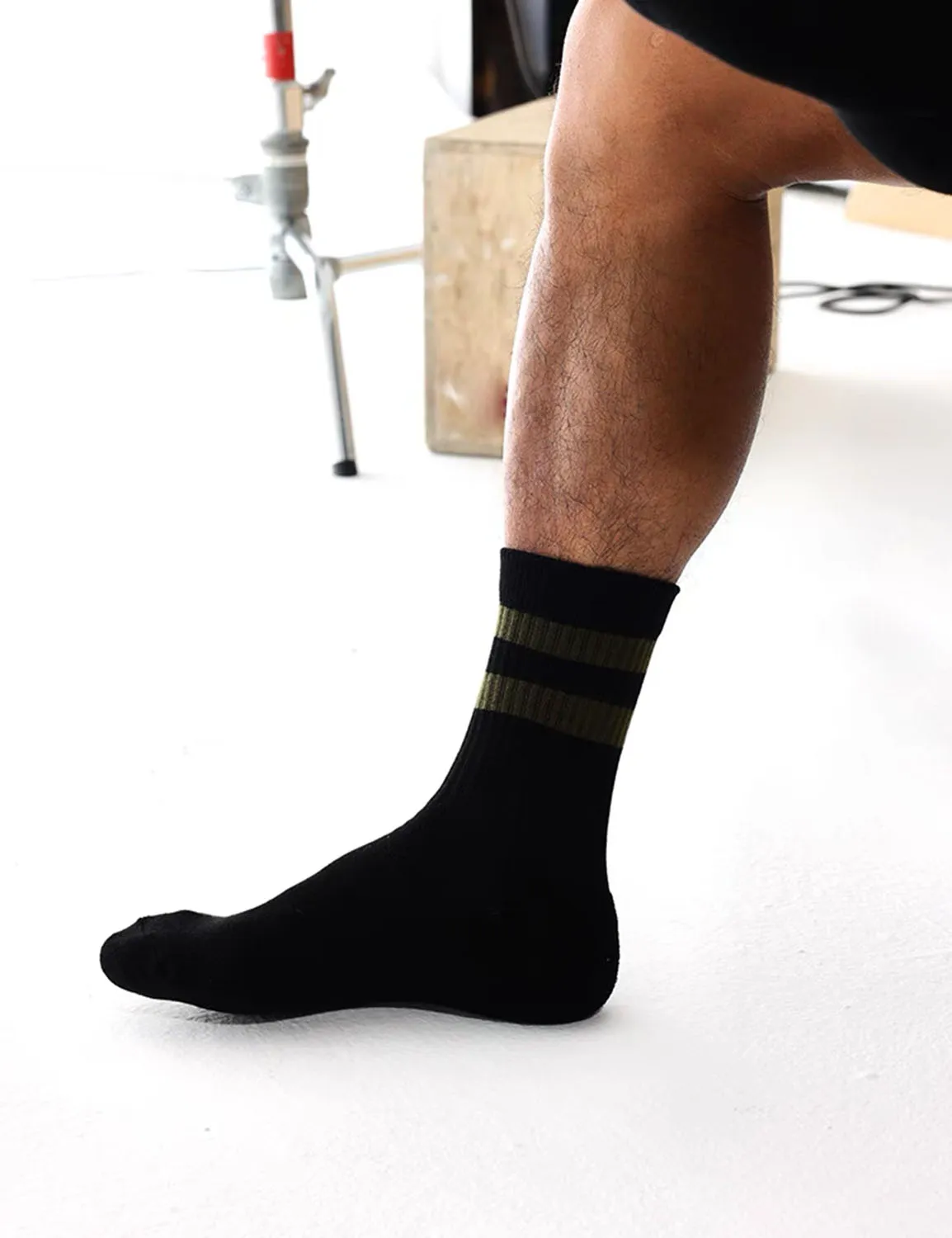 Double Stripe Crew Socks SINGLE-PACK