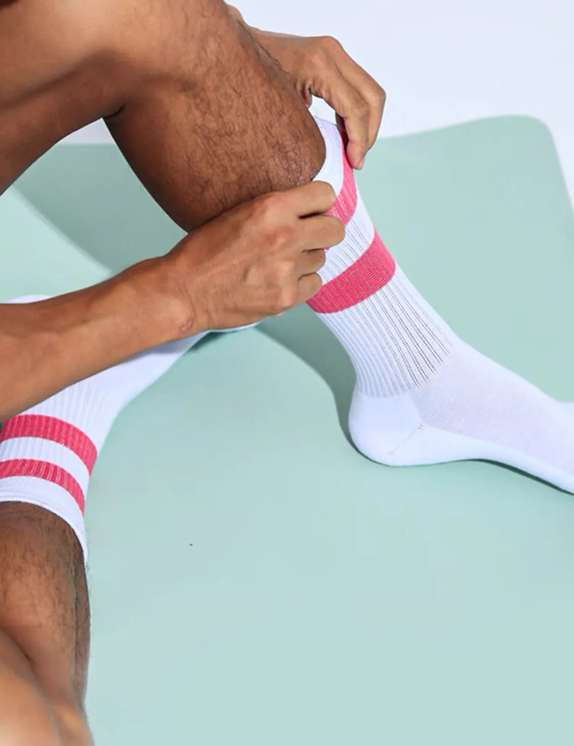 Double Stripe Crew Socks SINGLE-PACK