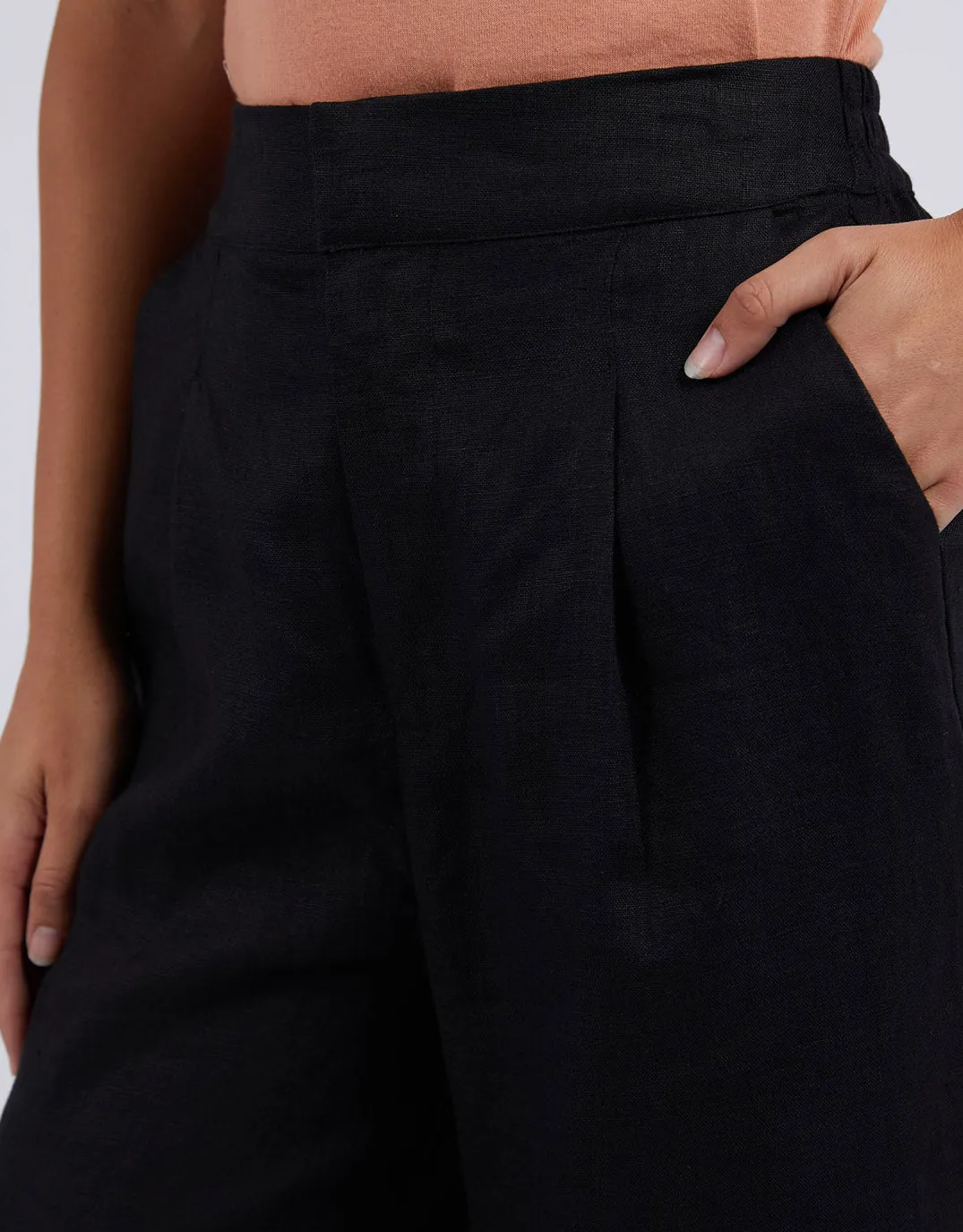 Elina Wide Leg Pant - Black