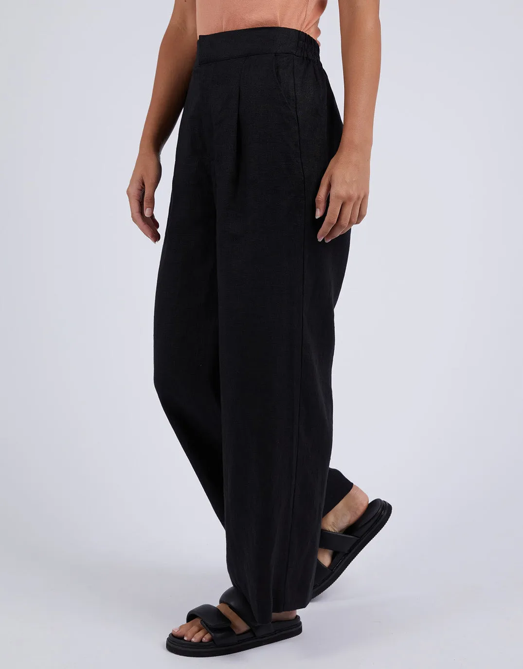 Elina Wide Leg Pant - Black