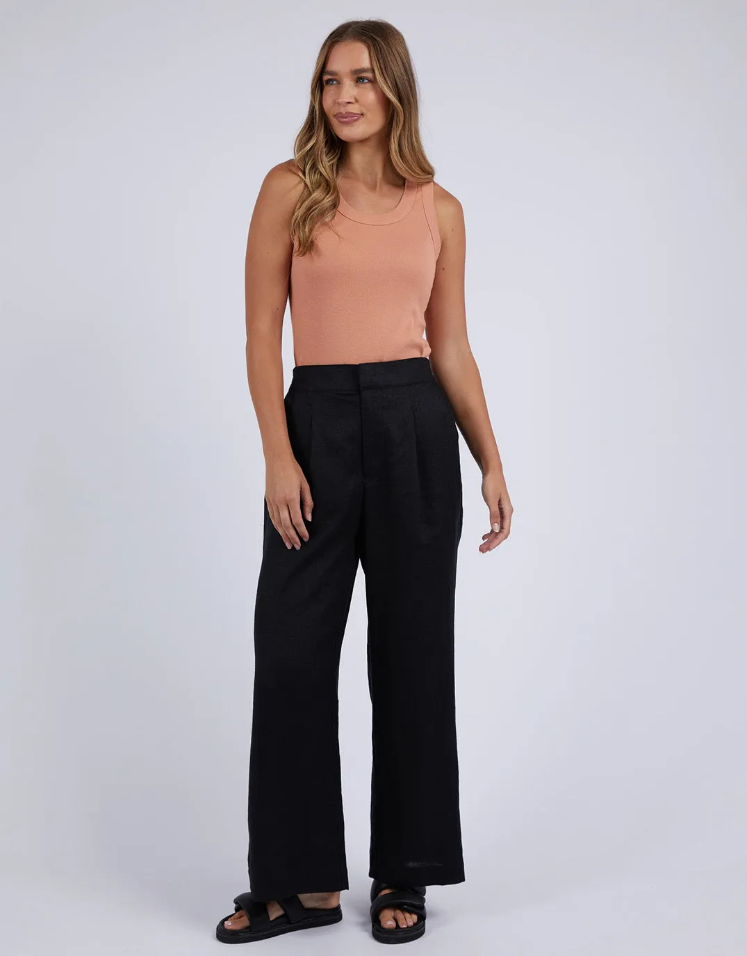 Elina Wide Leg Pant - Black