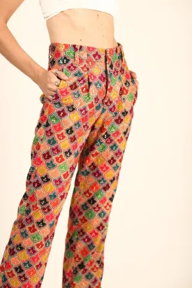 EMBROIDERED SEQUIN VELVET PANTS RACHNA