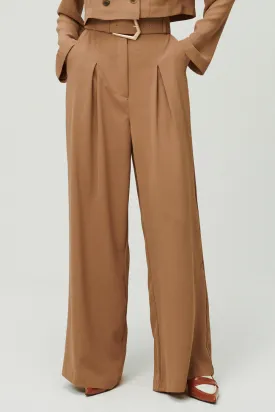 Eva Wide Pants w/Buckle Belt