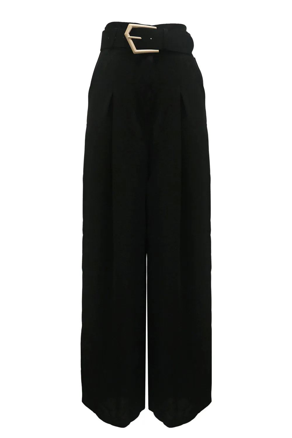 Eva Wide Pants w/Buckle Belt