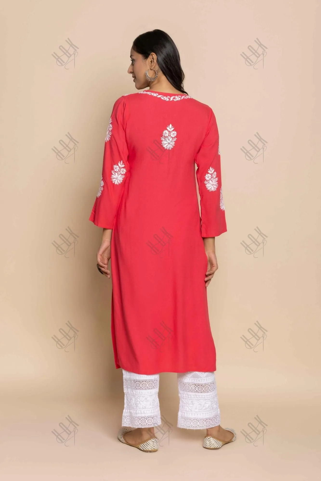 Fizaa chikankari Kurta in Red