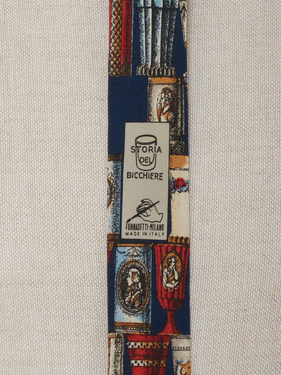 Fornasetti Silk Tie with Glasses Print