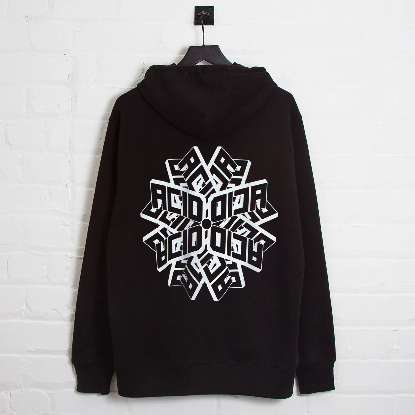 Geo Acid - Pullover Hood - Black