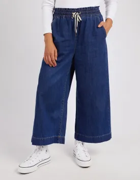 Greta Wide Leg Pant Dark Blue Wash