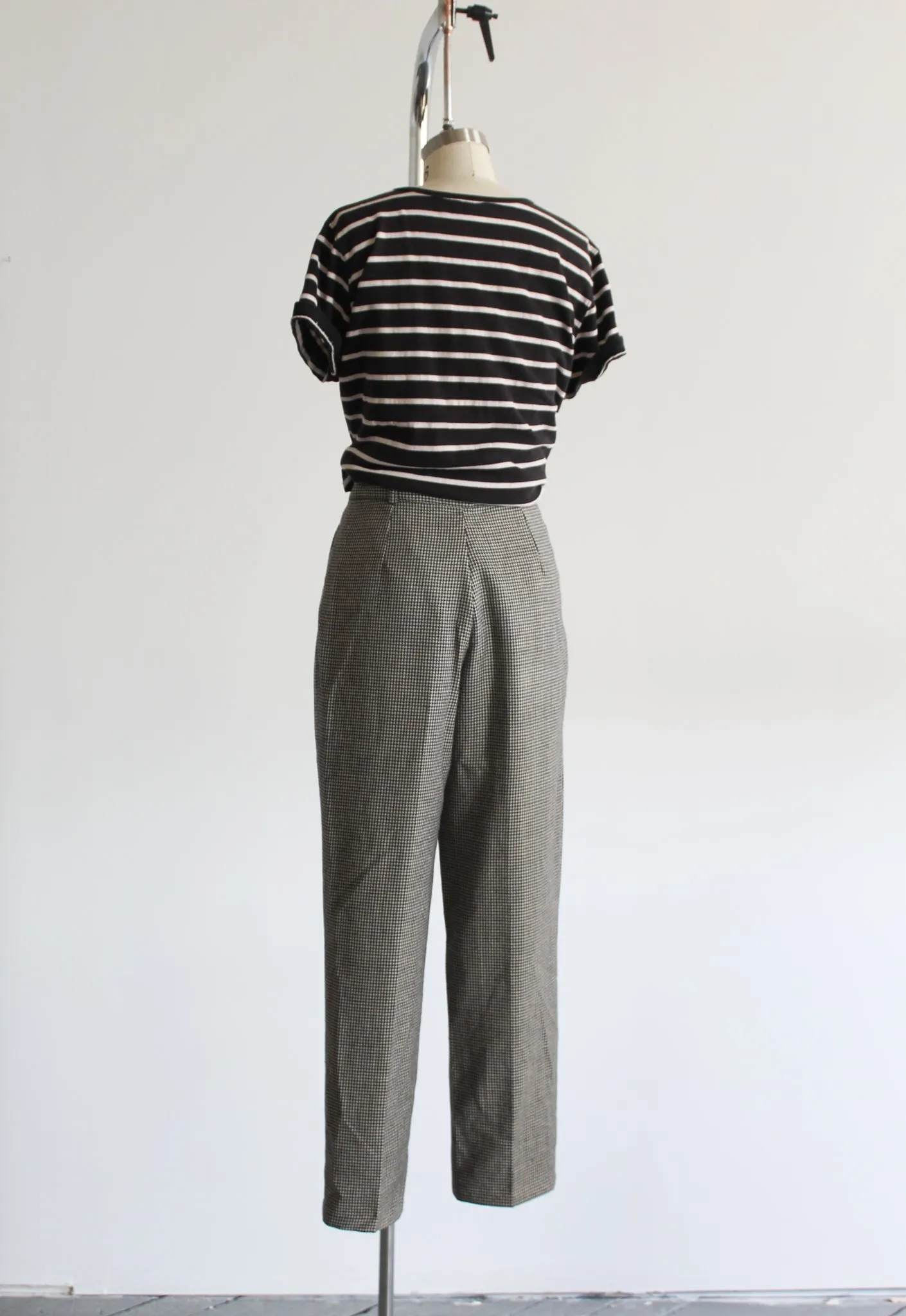 houndstooth wool trousers