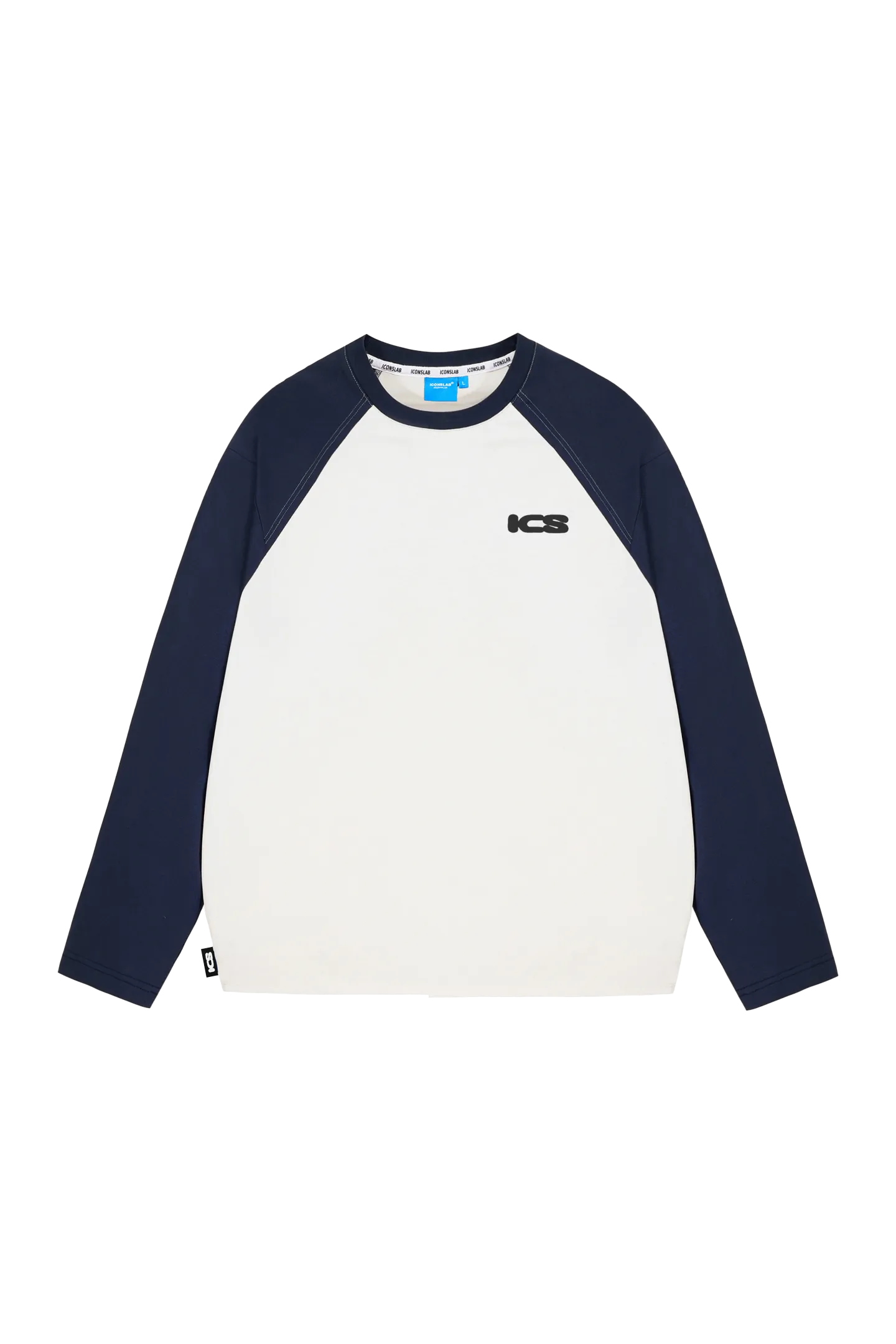 ICS Raglan Sleeve Contrast Color Long Sleeve T-shirt