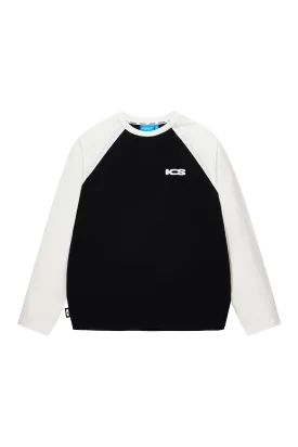 ICS Raglan Sleeve Contrast Color Long Sleeve T-shirt