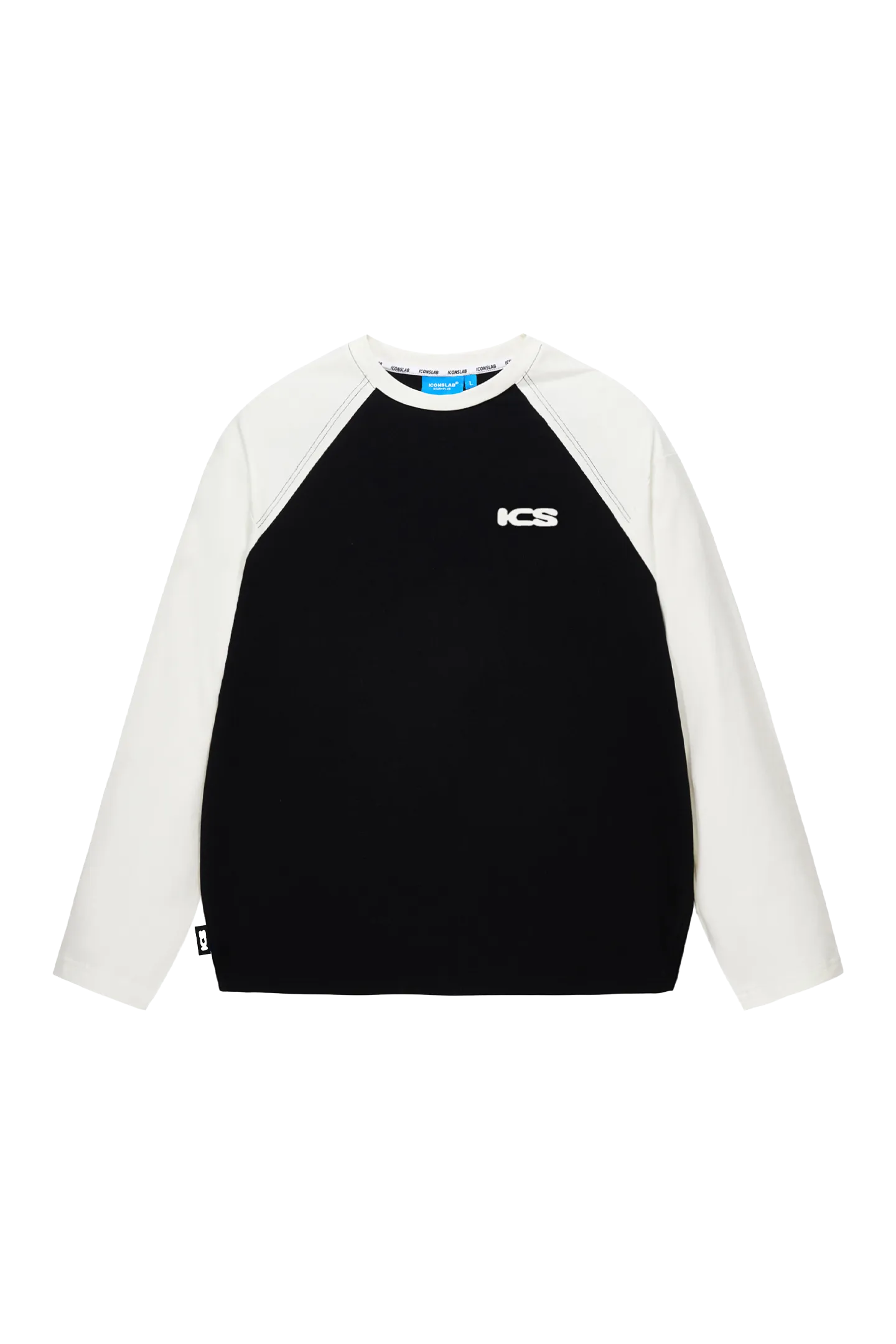 ICS Raglan Sleeve Contrast Color Long Sleeve T-shirt