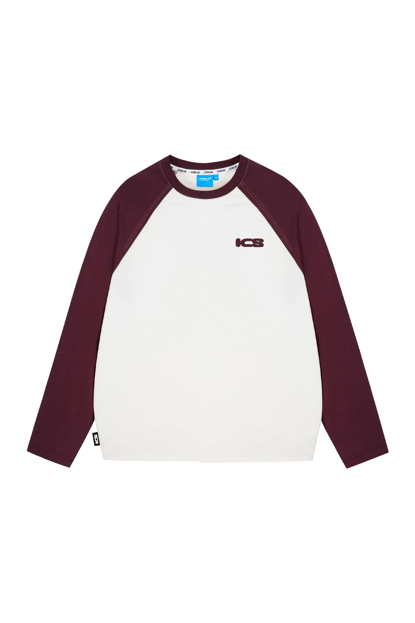 ICS Raglan Sleeve Contrast Color Long Sleeve T-shirt