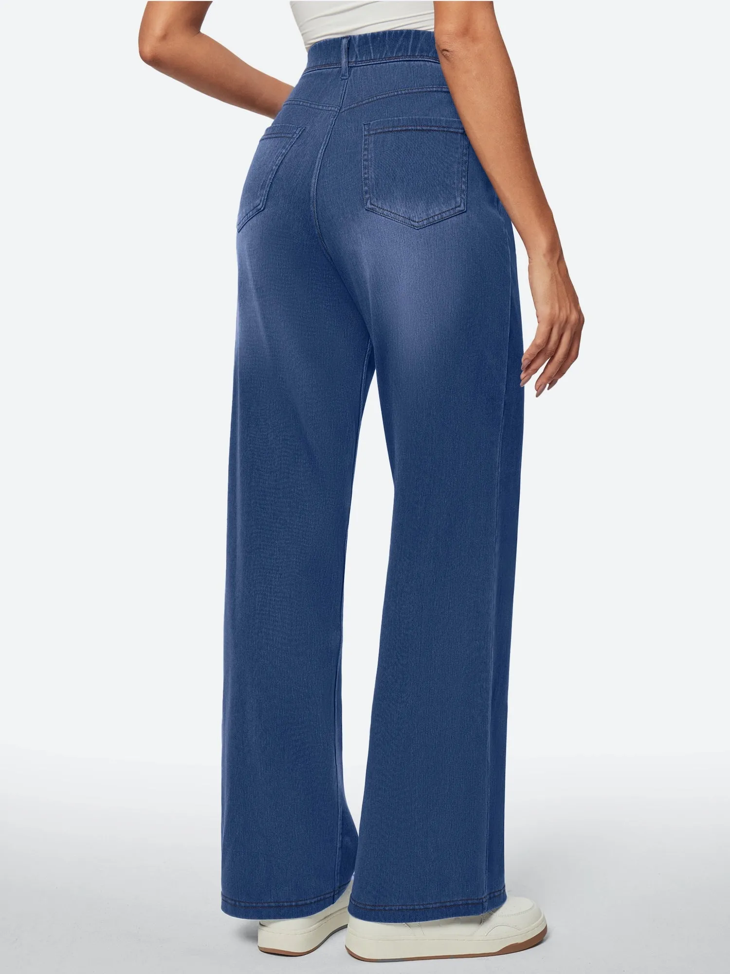 IUGA High Waist Pull On Wide Leg Jeans