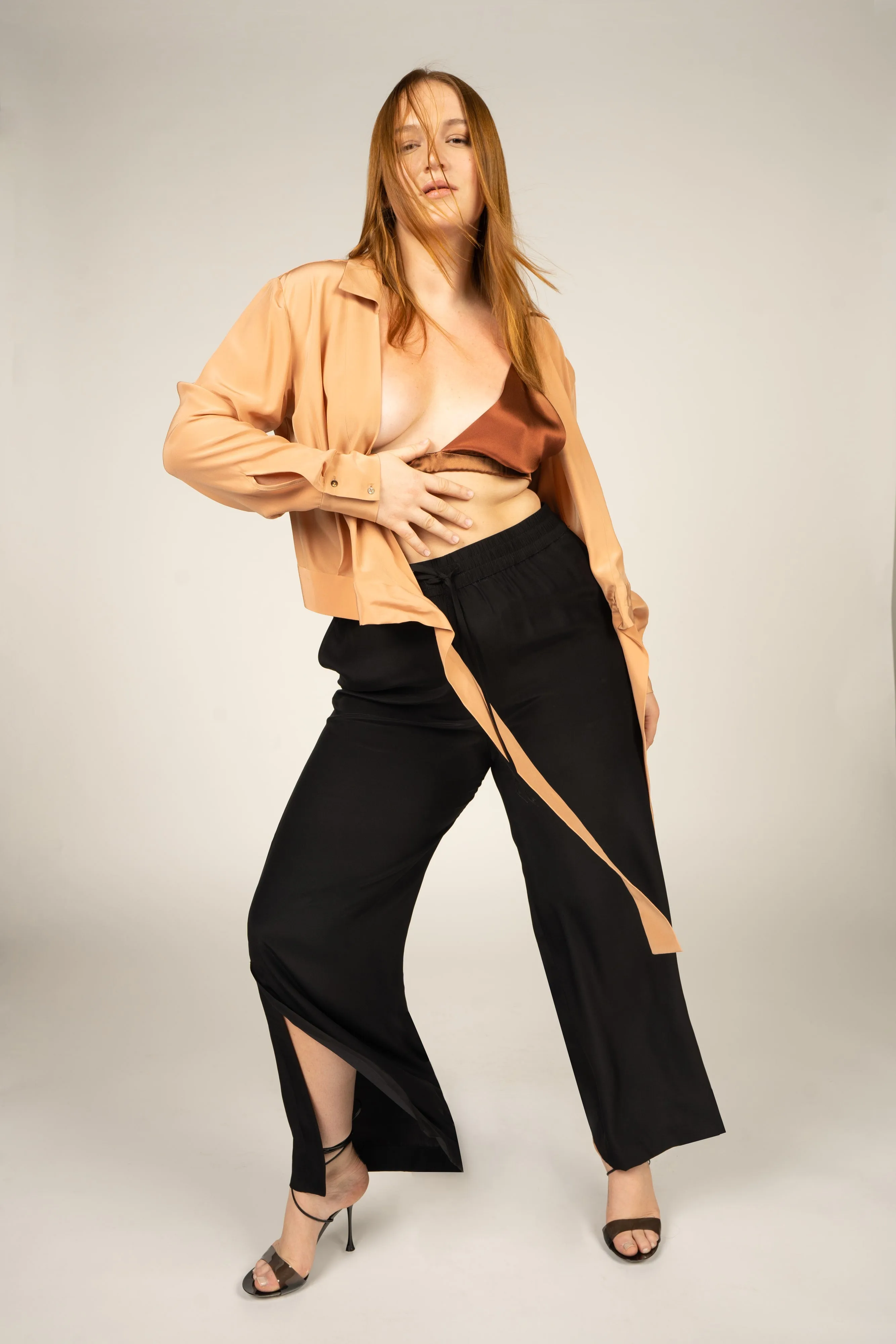 Jacket Style Wrap Top - Terracotta