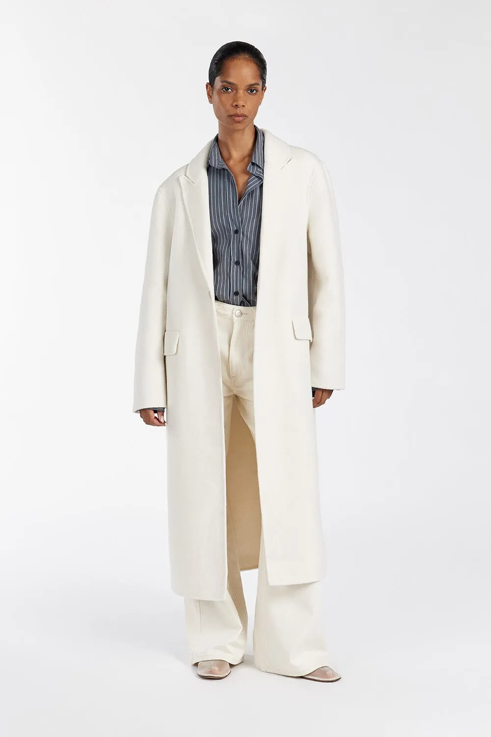 JAY CREAM LONGLINE COAT