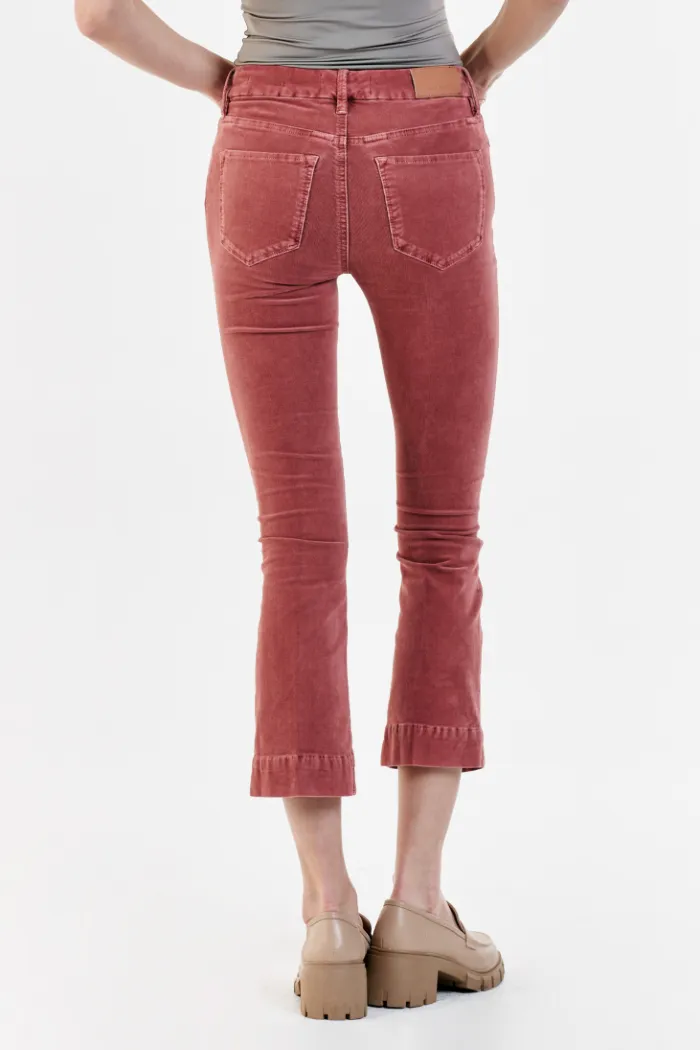 Jeanne Super High Rise Cropped Flare Cords