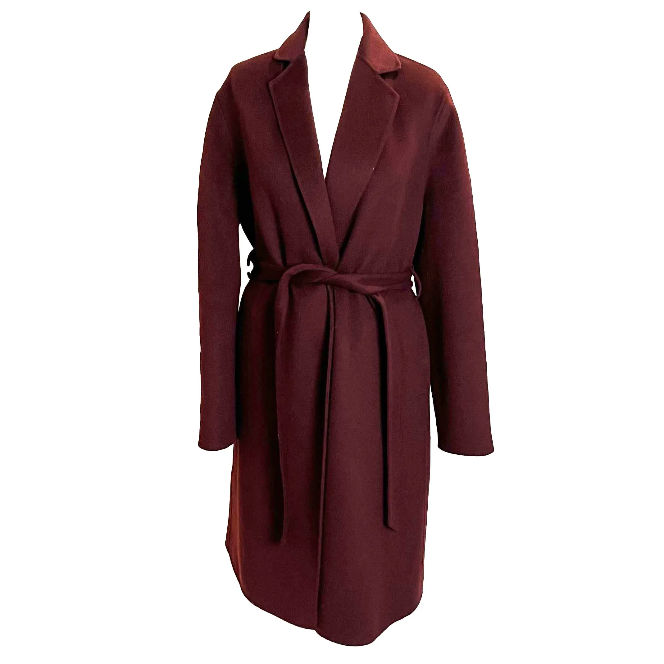 Joseph £855 Claret Double Faced Cashmere Cenda Coat XXS/XS/S