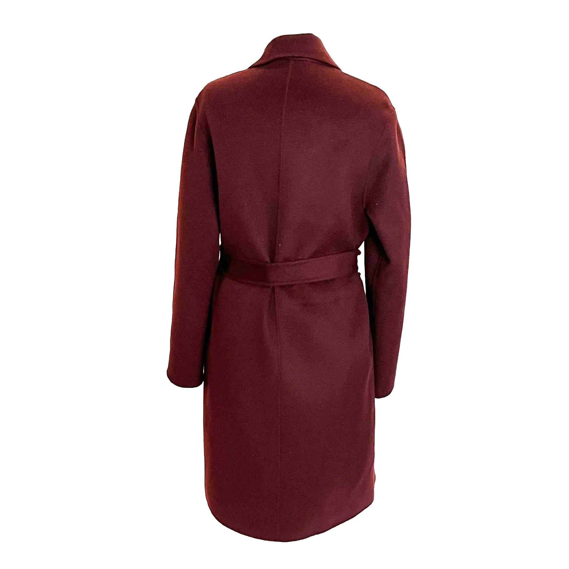 Joseph £855 Claret Double Faced Cashmere Cenda Coat XXS/XS/S