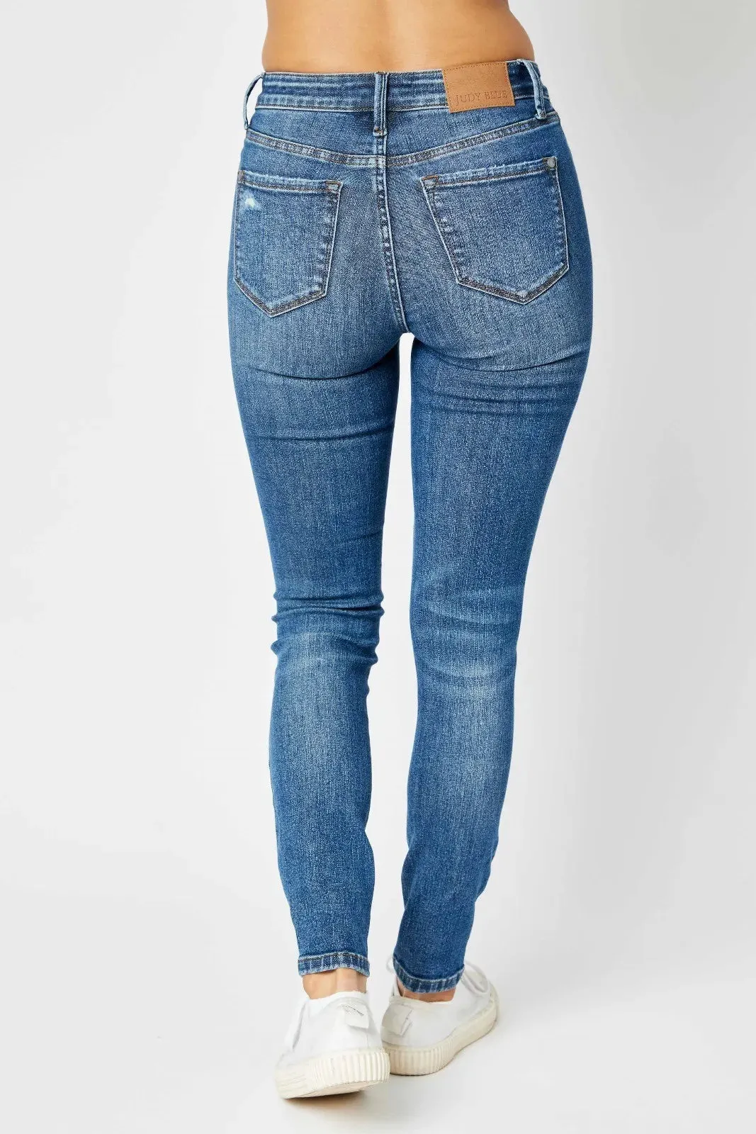 Judy Blue Mid-Rise TC Destroy Skinny Jeans