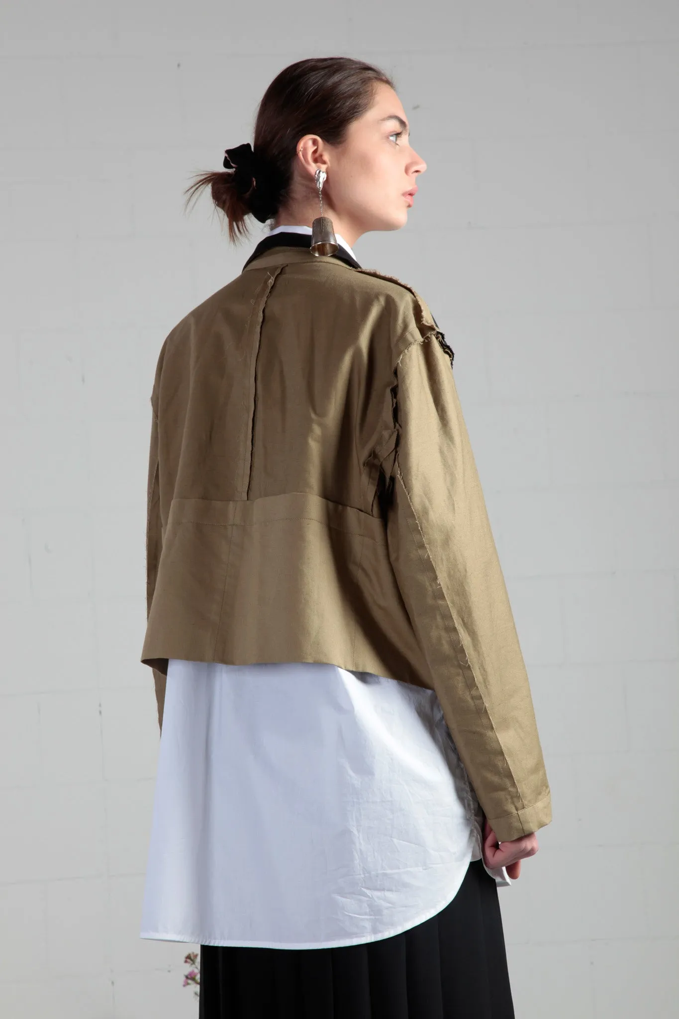 Khaki Inverted Jacket