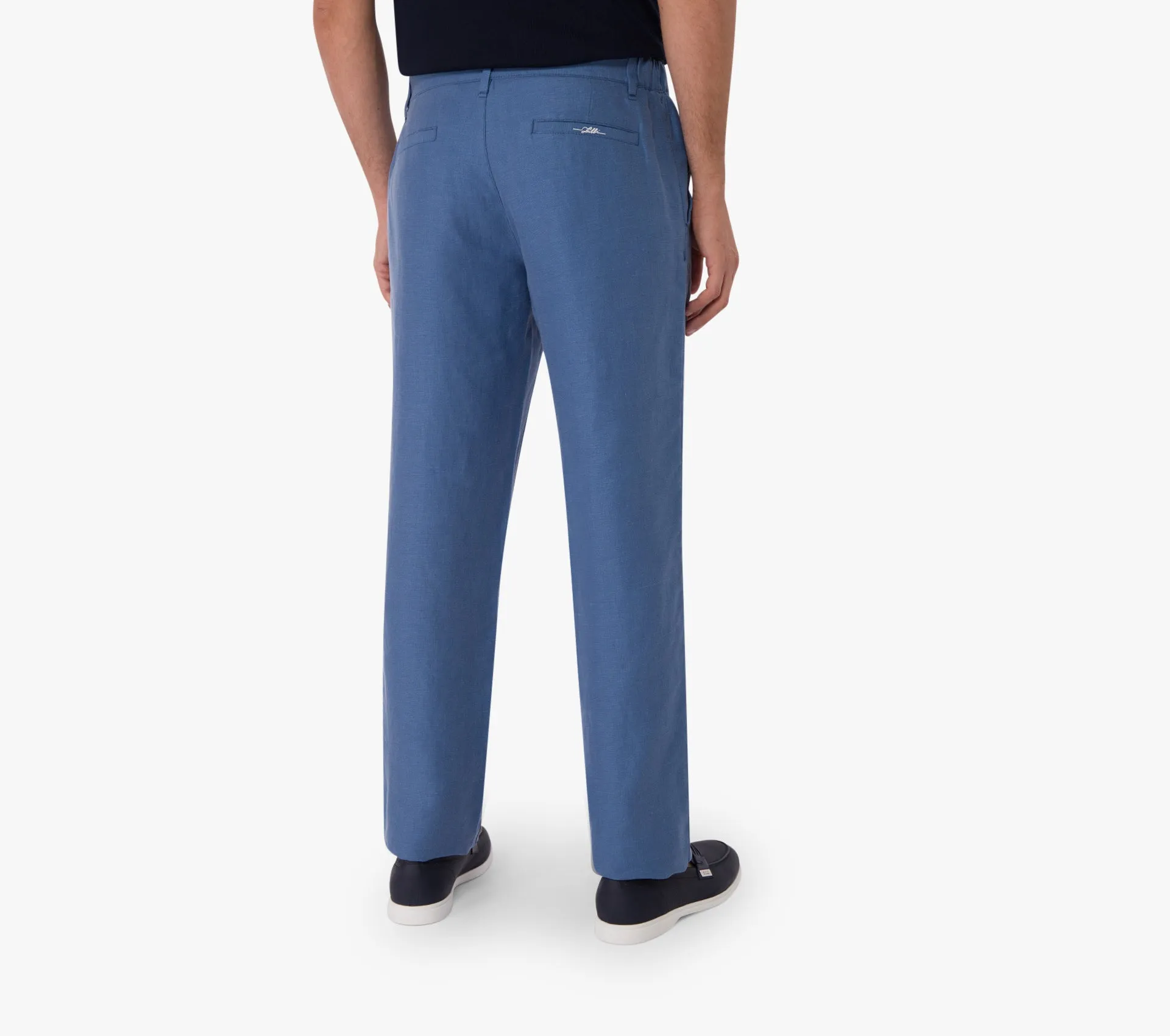 Linen and Silk Slim Fit Pants