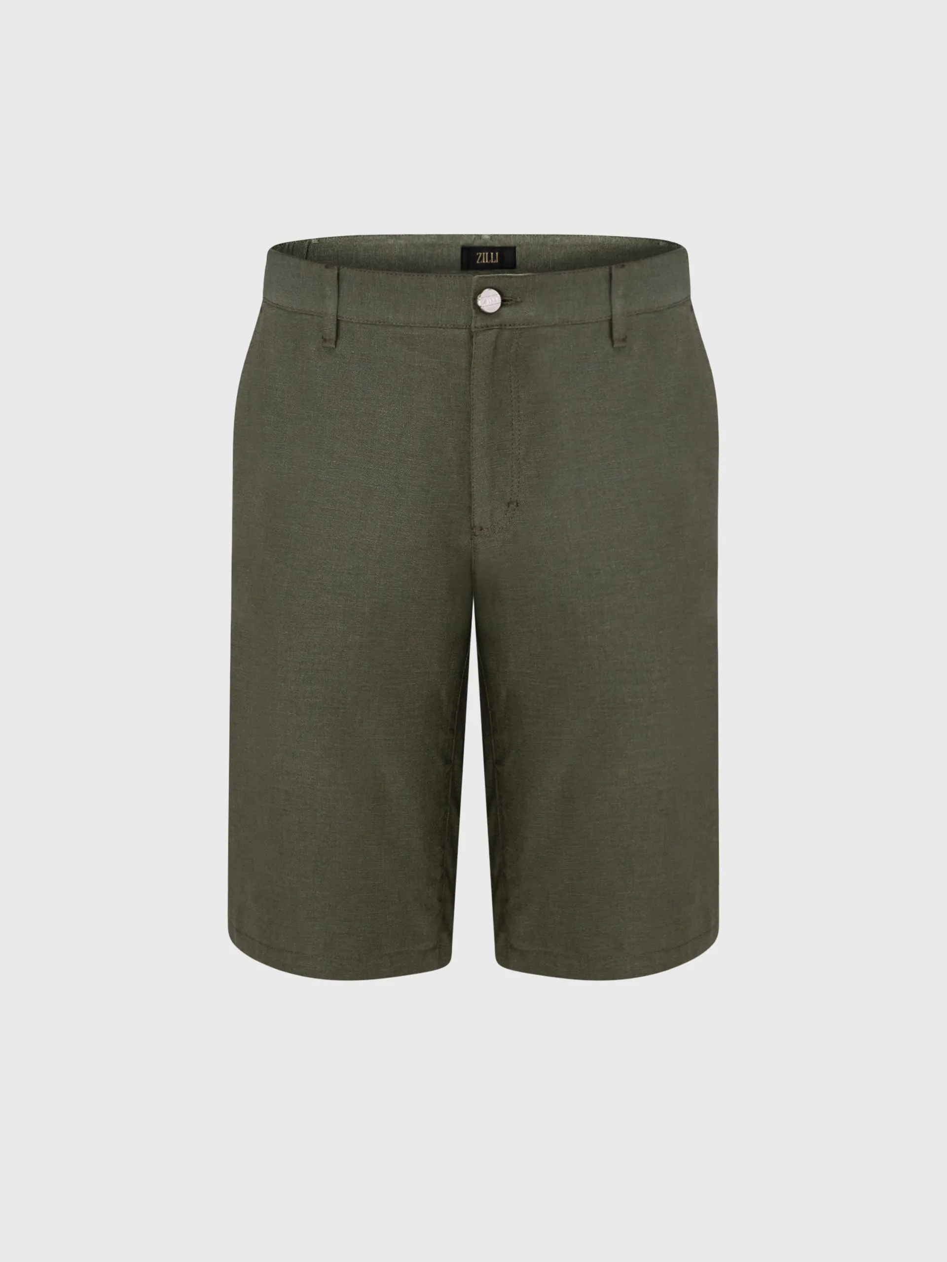 Linen and Silk Slim Fit Shorts