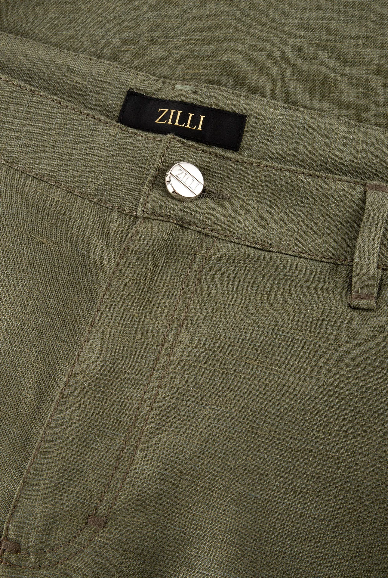 Linen and Silk Slim Fit Shorts