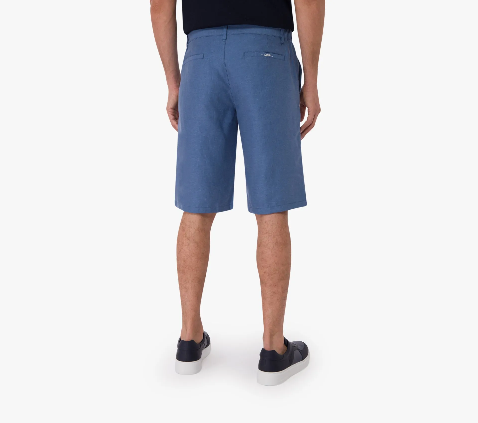 Linen and Silk Slim Fit Shorts