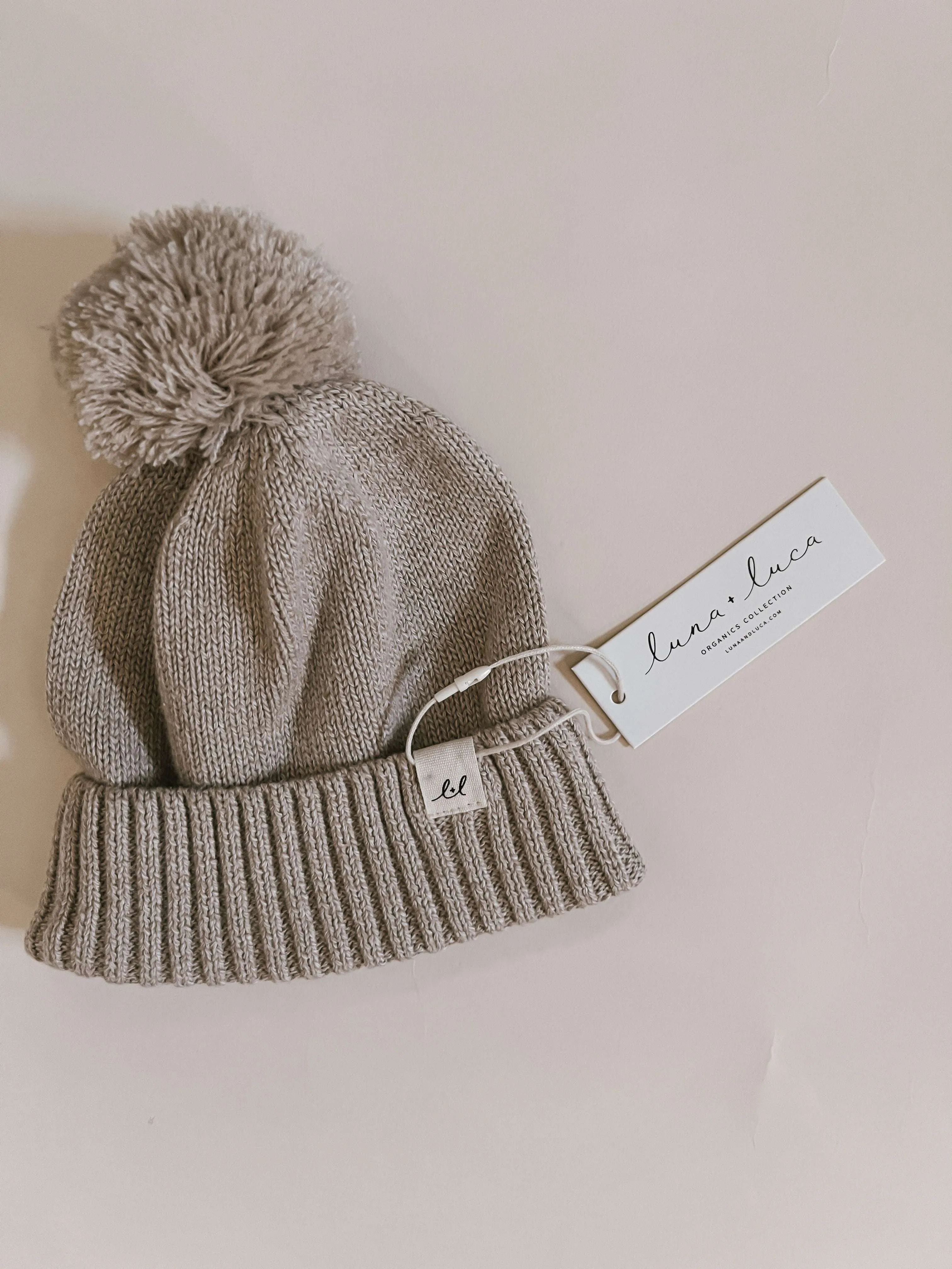 Luna   Luca Pom Beanie | Heather Beige