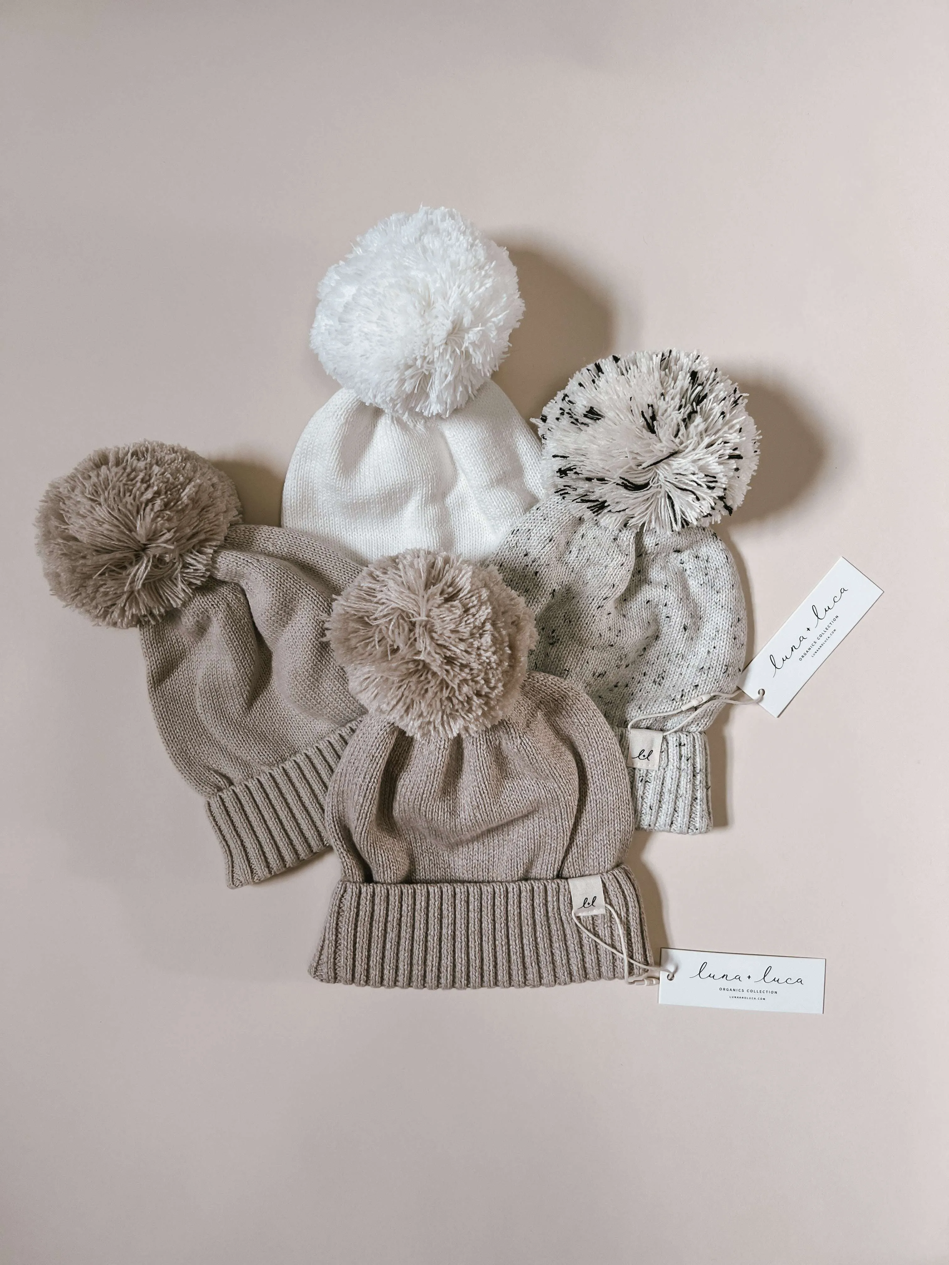 Luna   Luca Pom Beanie | Heather Beige