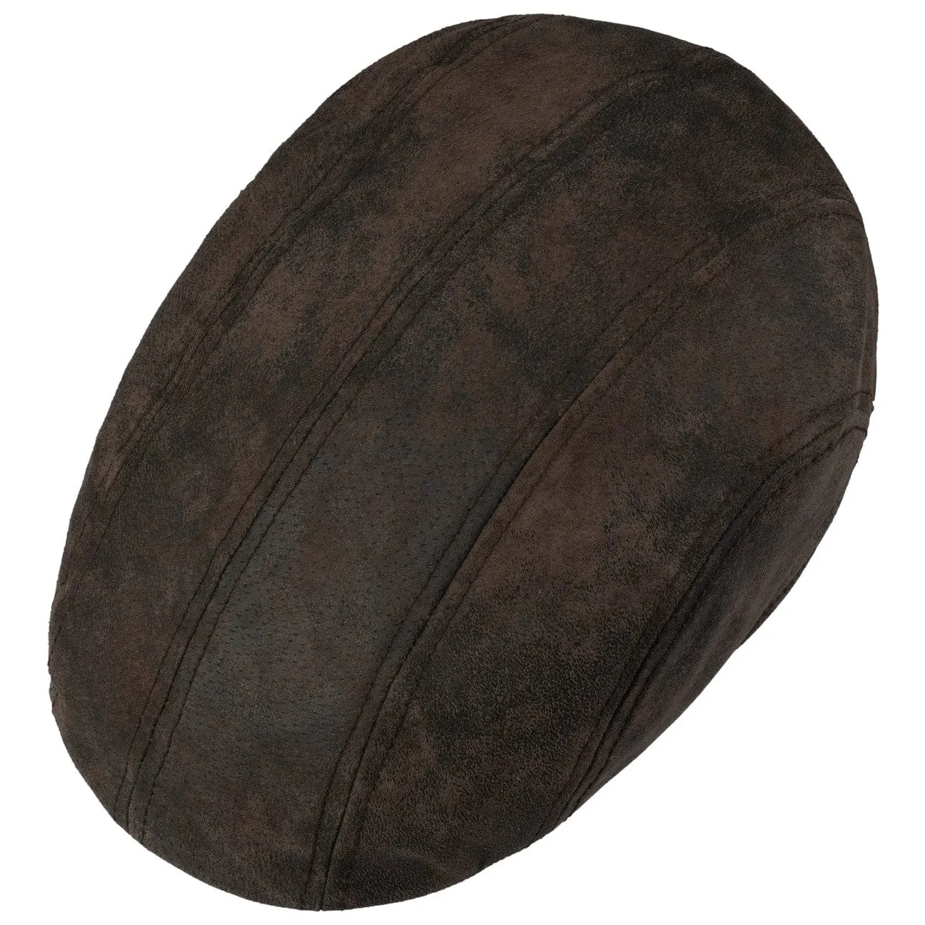 Madison Leather Flat Cap by Stetson