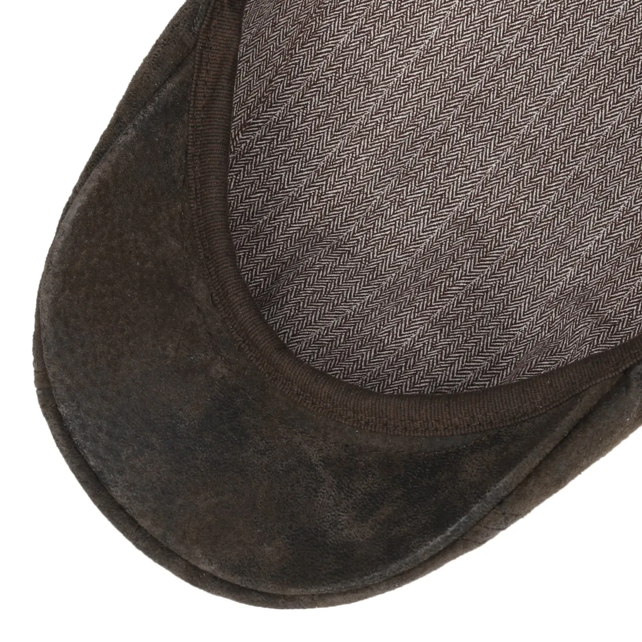 Madison Leather Flat Cap by Stetson