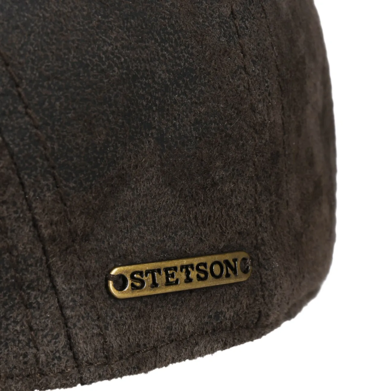 Madison Leather Flat Cap by Stetson