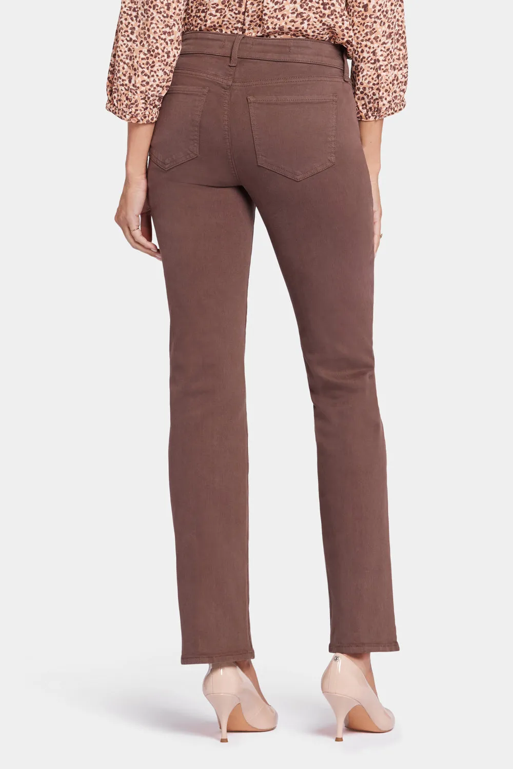 Marilyn Straight Jeans In Petite - Coffee Bean