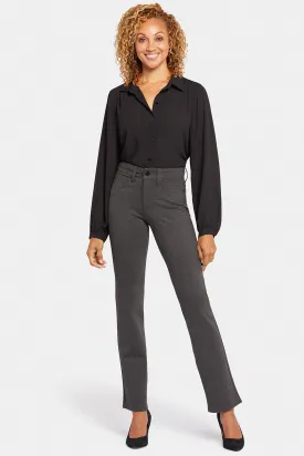 Marilyn Straight Pants In Petite - Charcoal Heathered