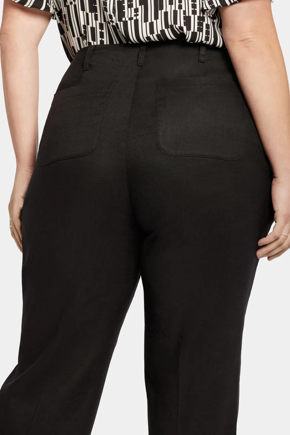 Marilyn Straight Pants In Plus Size - Black