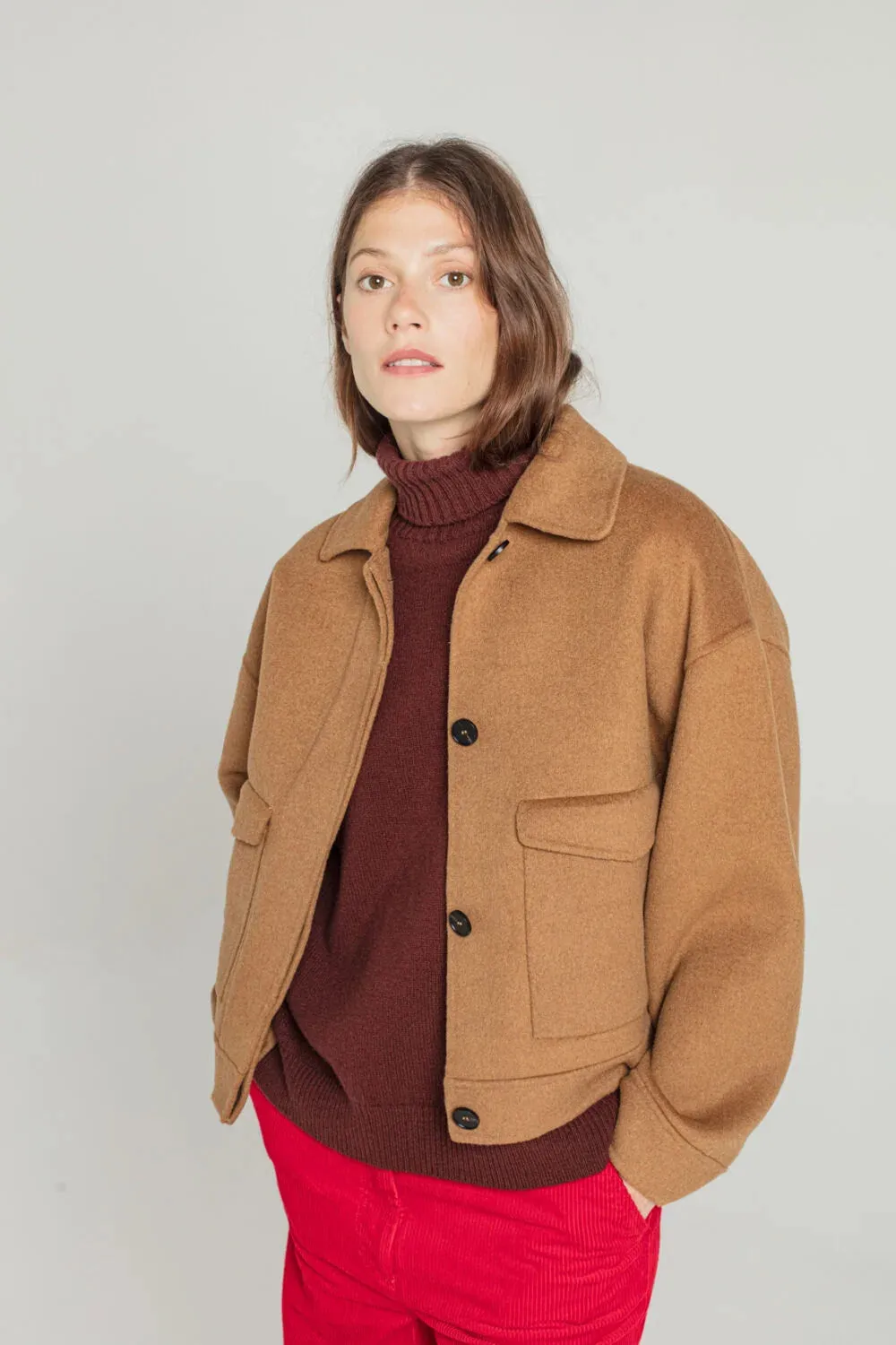 Mathilda Wool Jacket Brown