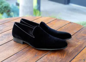 Maurice Velvet Venetian Loafer Black