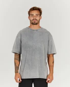 MEN'S OVERSIZED TEE - WASHED GREY