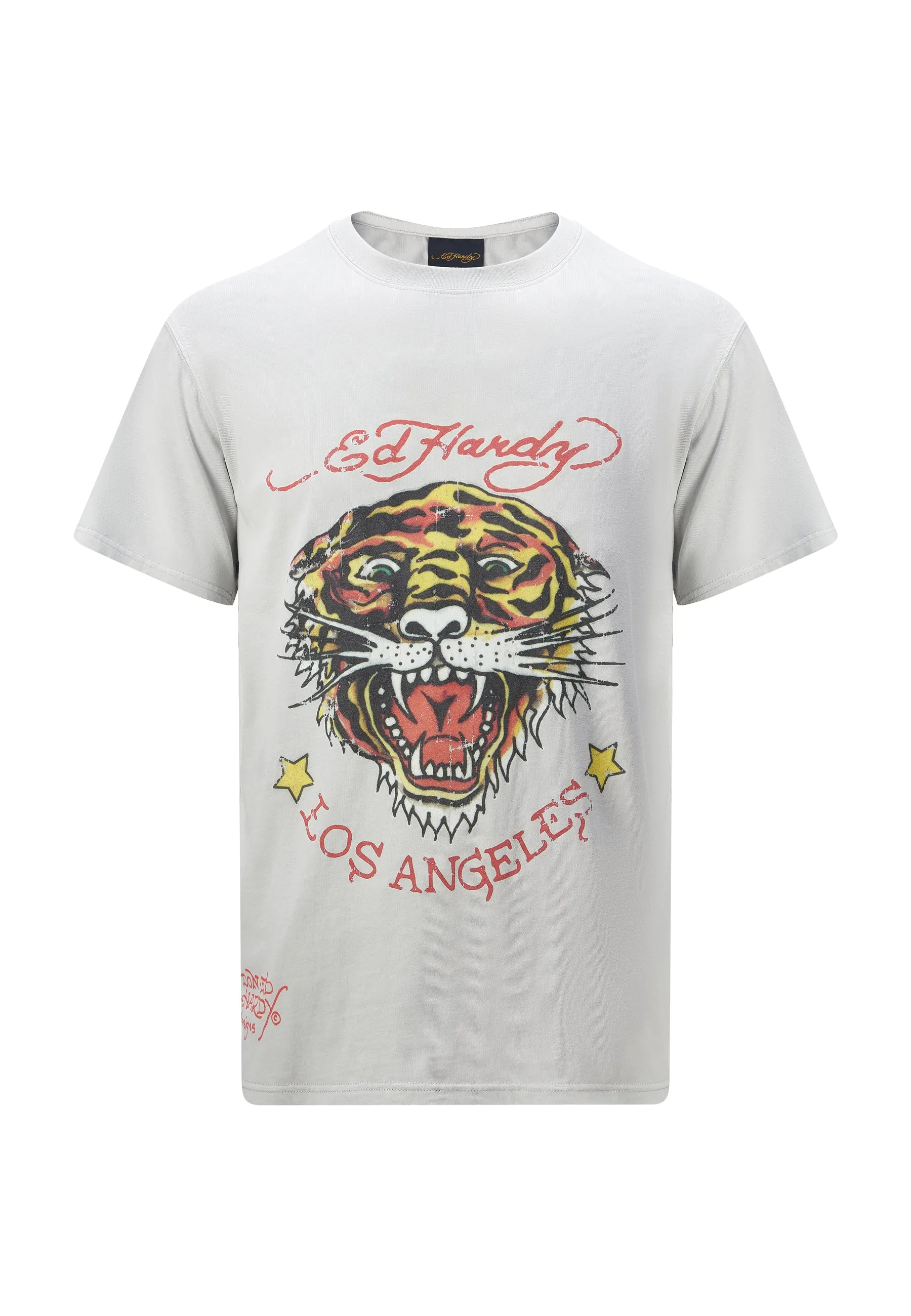 Mens Tiger-Vintage Roar T-Shirt - Grey